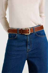 Vila Cinto de pele com costura