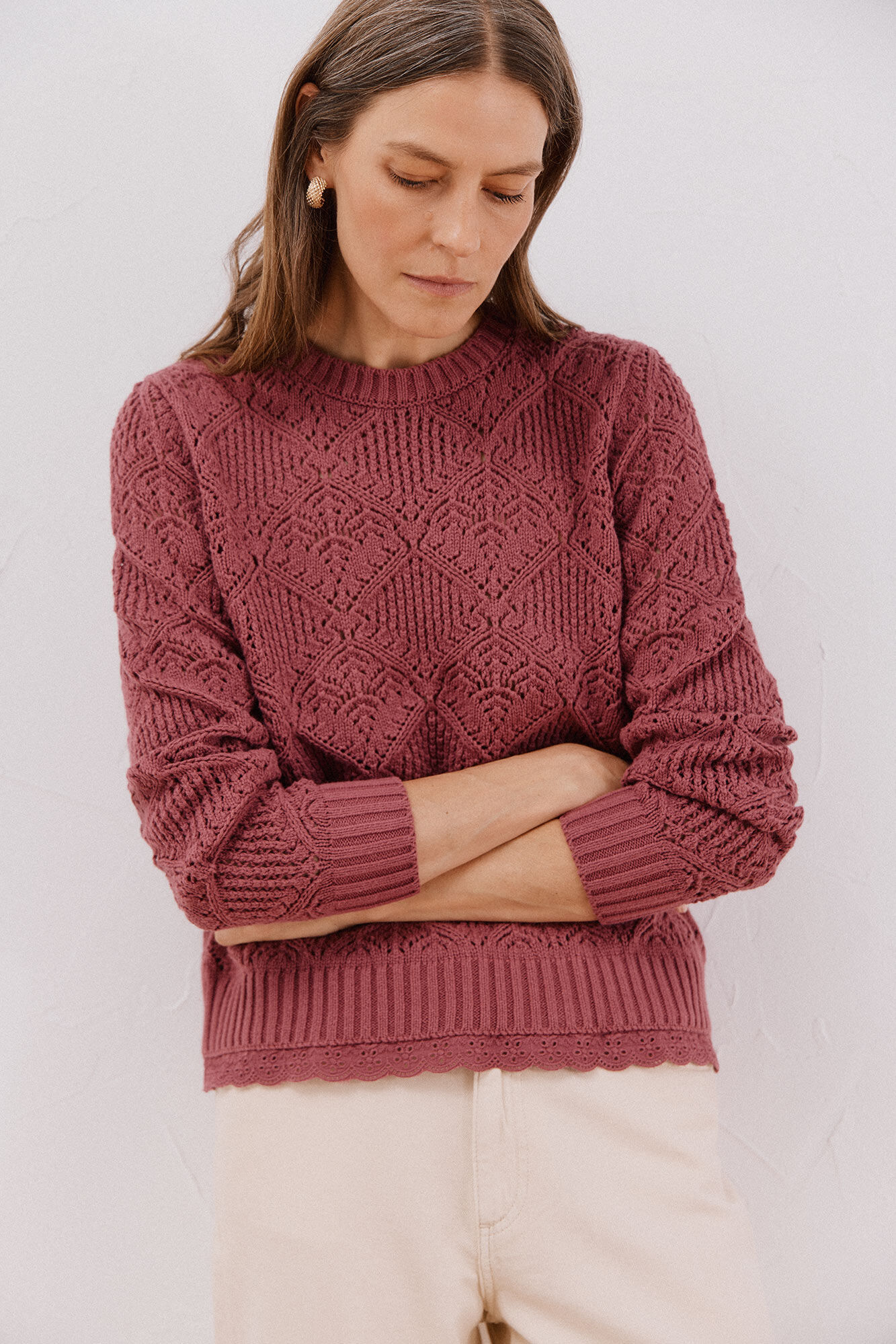 Cortefiel Su&eacute;ter combinado vazado