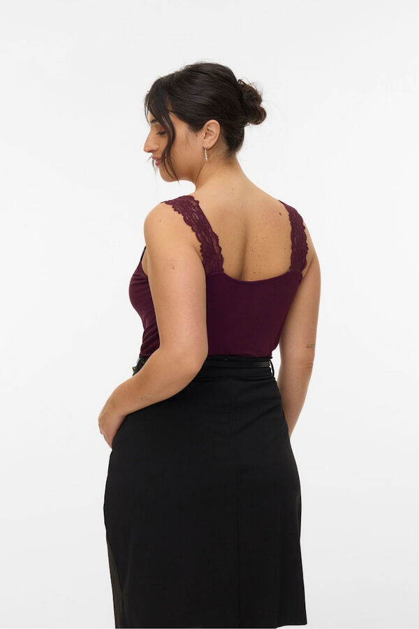 Vero Moda Curve Top renda Curve Roxo
