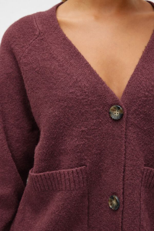 Vero Moda V-neck cardigan Maroon