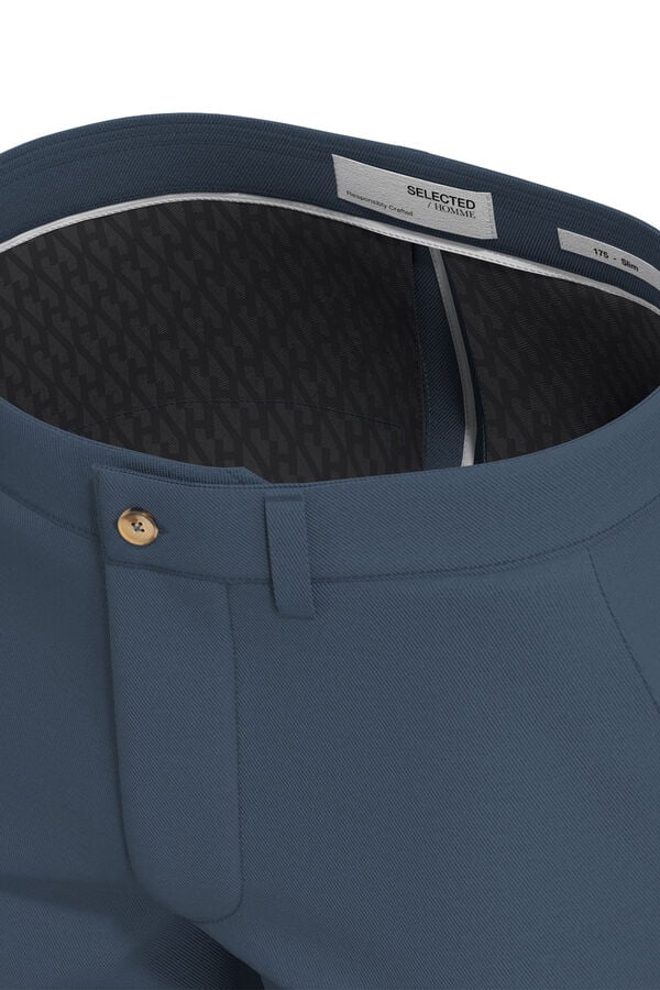 Selected Slim fit chinos pants made with organic cotton  Blue