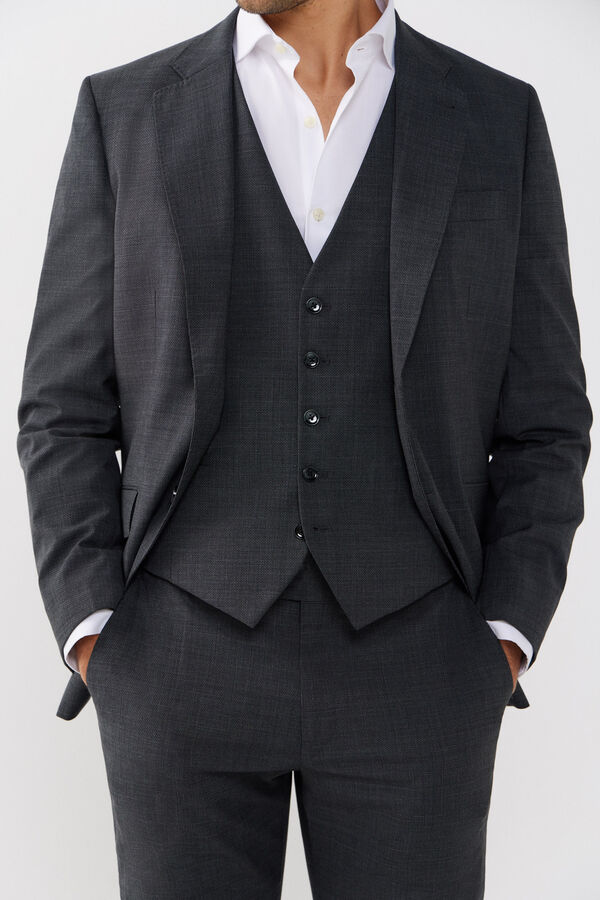 Cortefiel Grey slim fit waistcoat Grey