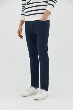 Cortefiel 5-pocket slim fit Coolmax colour trousers Navy