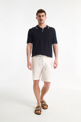 Selected Bermuda de linho com caimento relaxado Branco