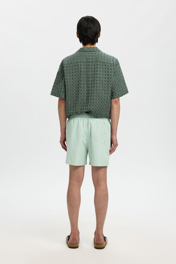 Selected Fato de banho liso Verde