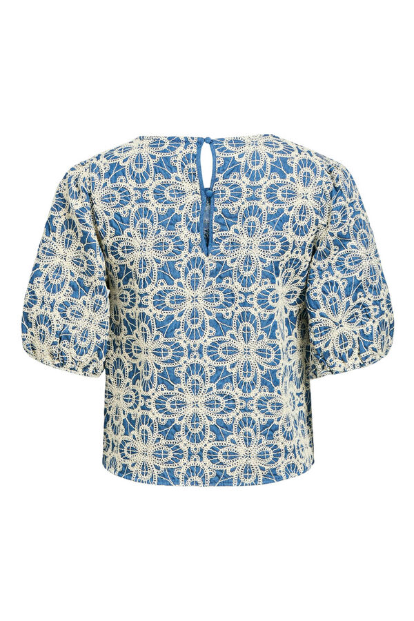 Object Top piqué bordado Azul