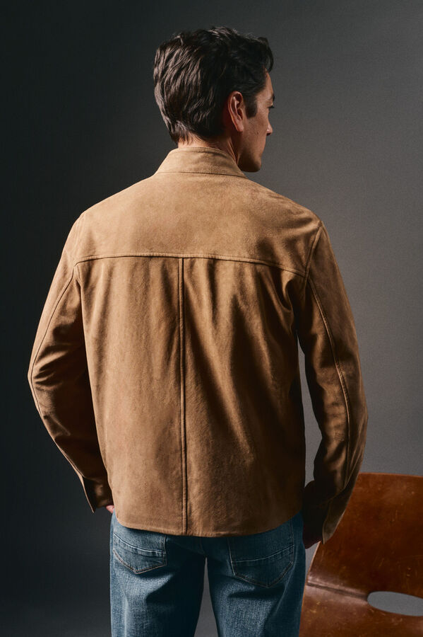 OOTO Cazadora piel ante Beige