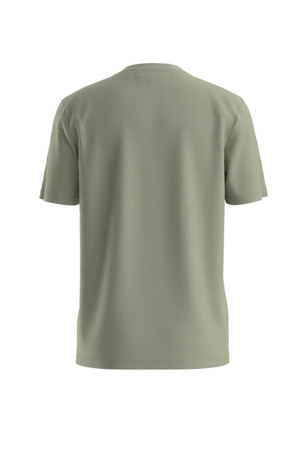 HUGO Camiseta de malha de algodão com regular fit e logo estampado Verde