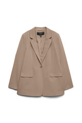 Vero Moda Blazer cl&aacute;sica de mujer corte recto Marr&oacute;n