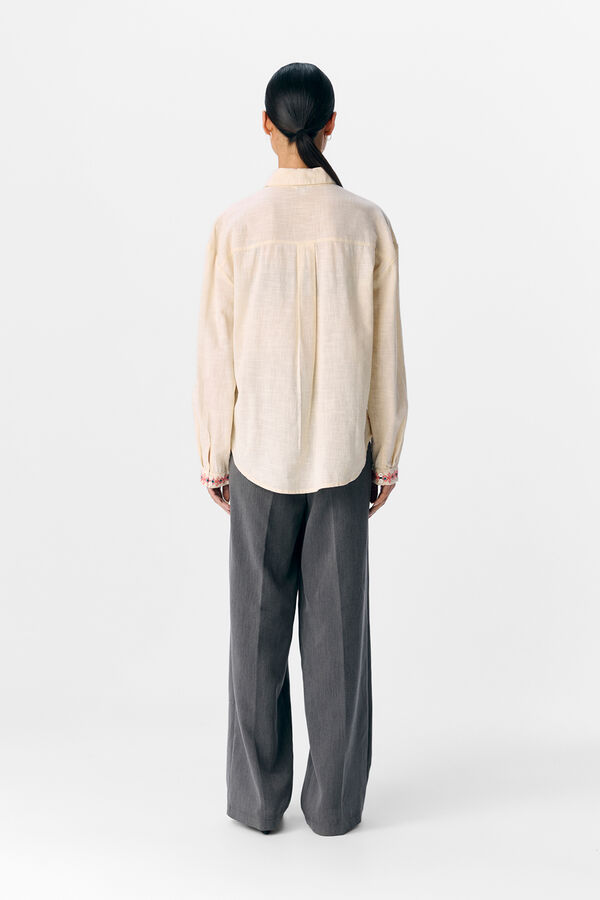 Object Camisa bordada Cinzento