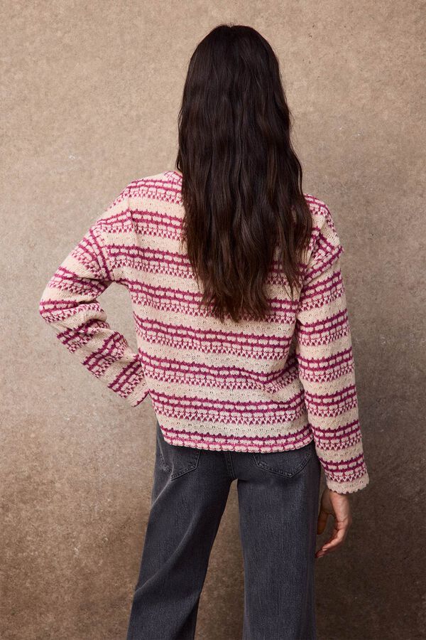 Slowlove Striped structure top Purple