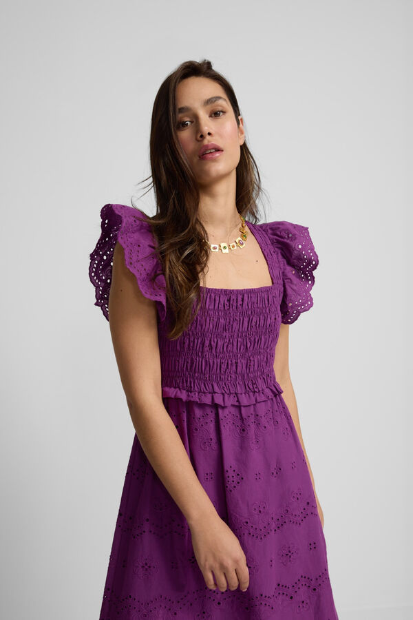 Silbon Openwork dress Purple