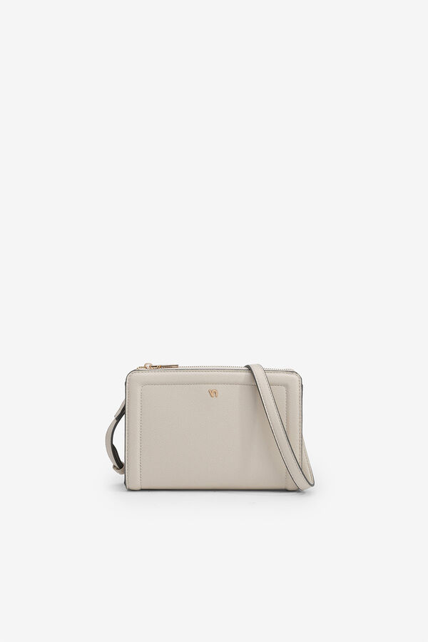 Vilanova Bolsa mala de tiracolo efeito couro metalizado Tostado