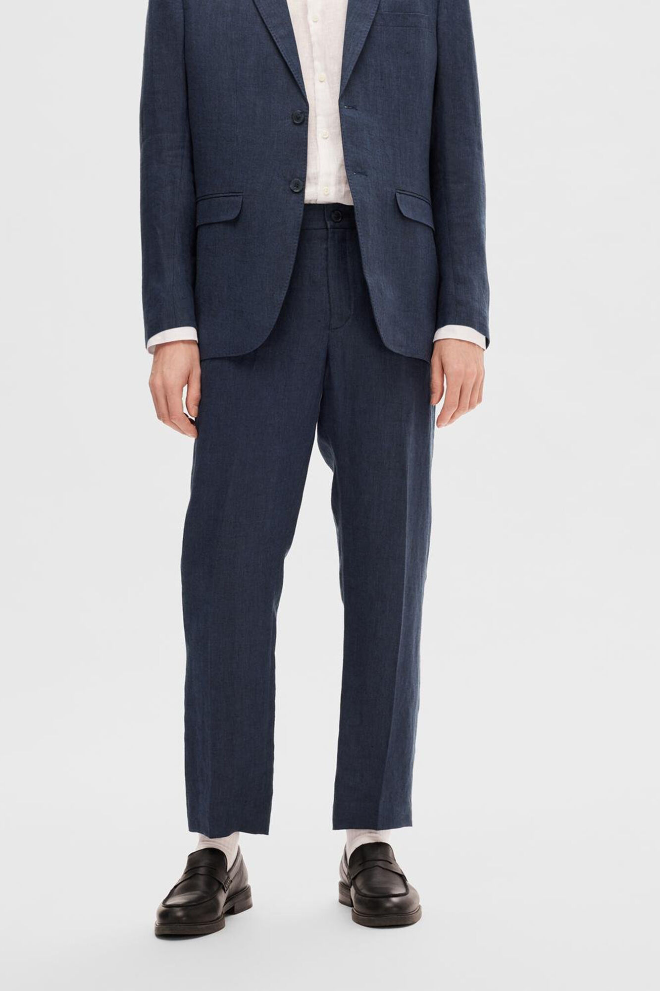 Pantalon de traje 100 lino. Pantalones de hombre Cortefiel