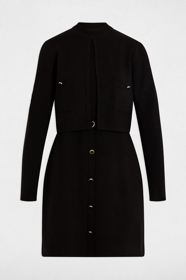 Morgan Vestido curto efeito 2 em 1 Preto