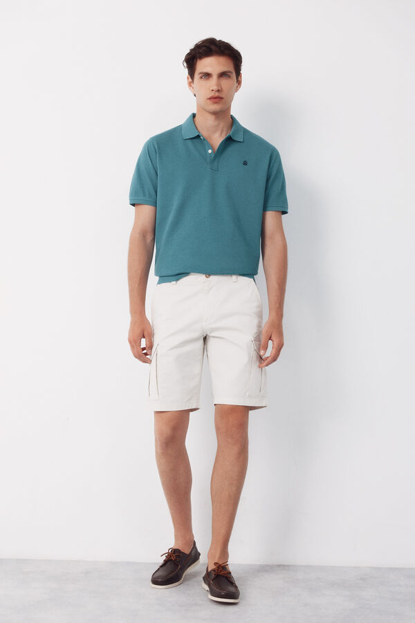Cortefiel Polo b&aacute;sico piqu&eacute; Verde