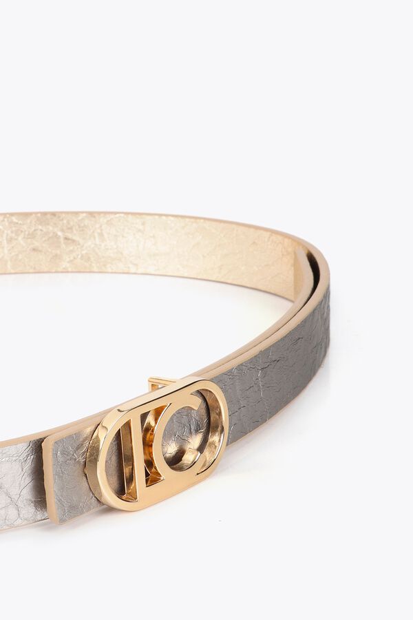 Lola Casademunt Reversible thin belt Grey