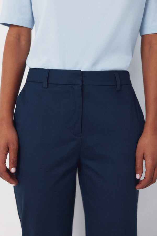Cortefiel Slim fit trousers Navy