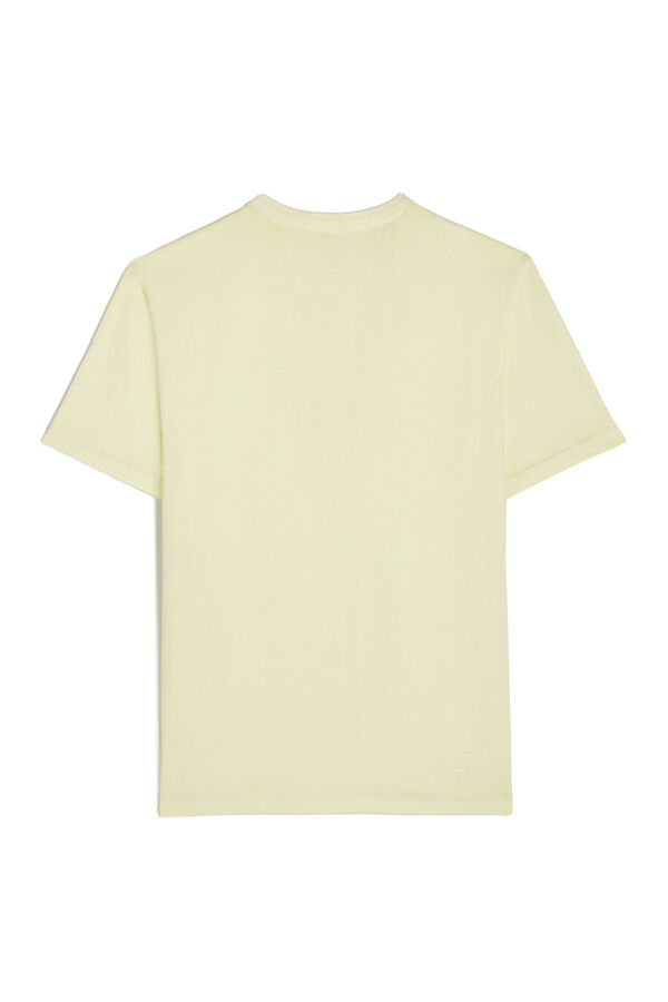 Cortefiel T-shirt with embroidered OOTO plane on pocket Yellow