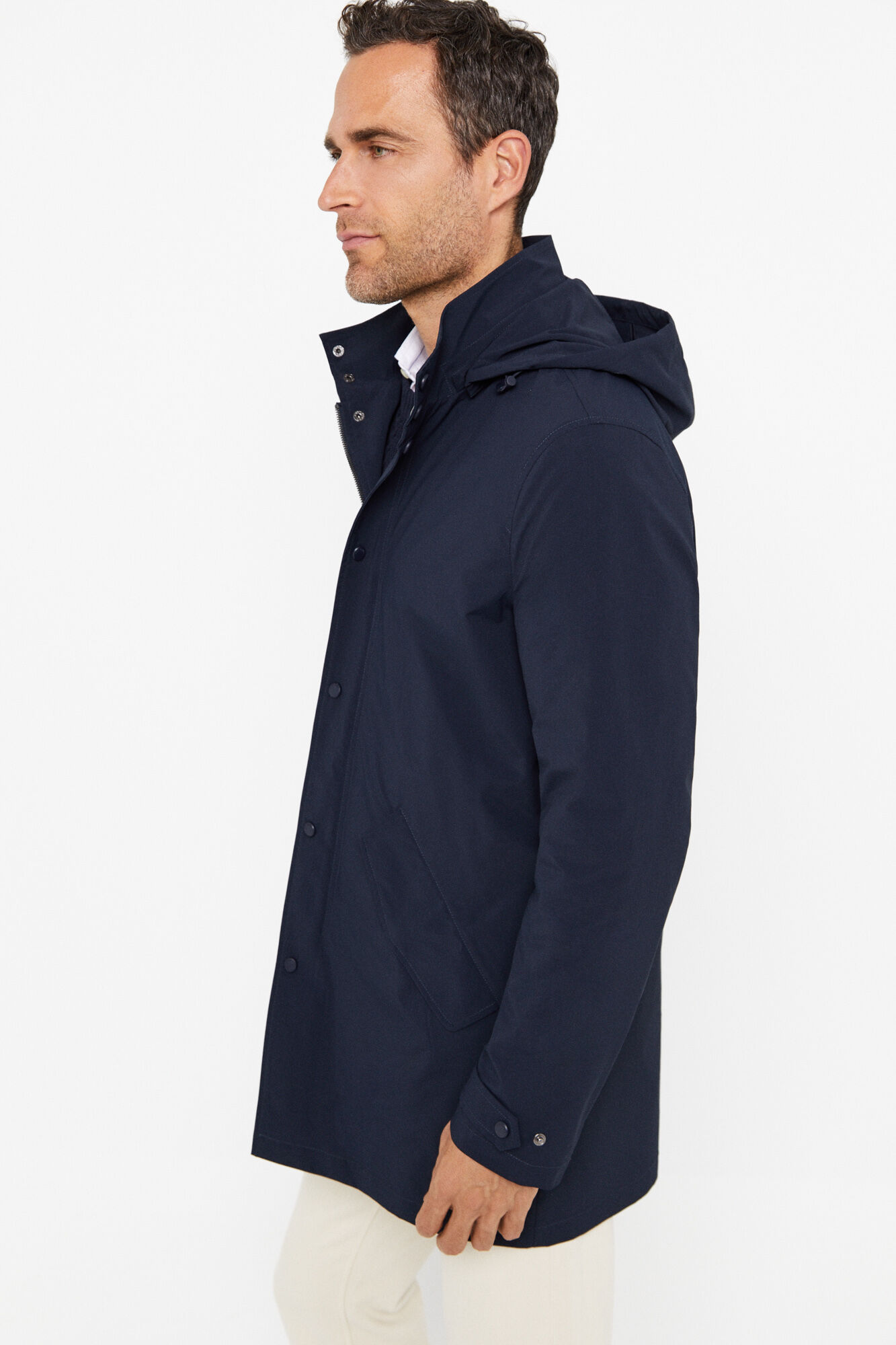Hooded raincoat Men s coats Cortefiel