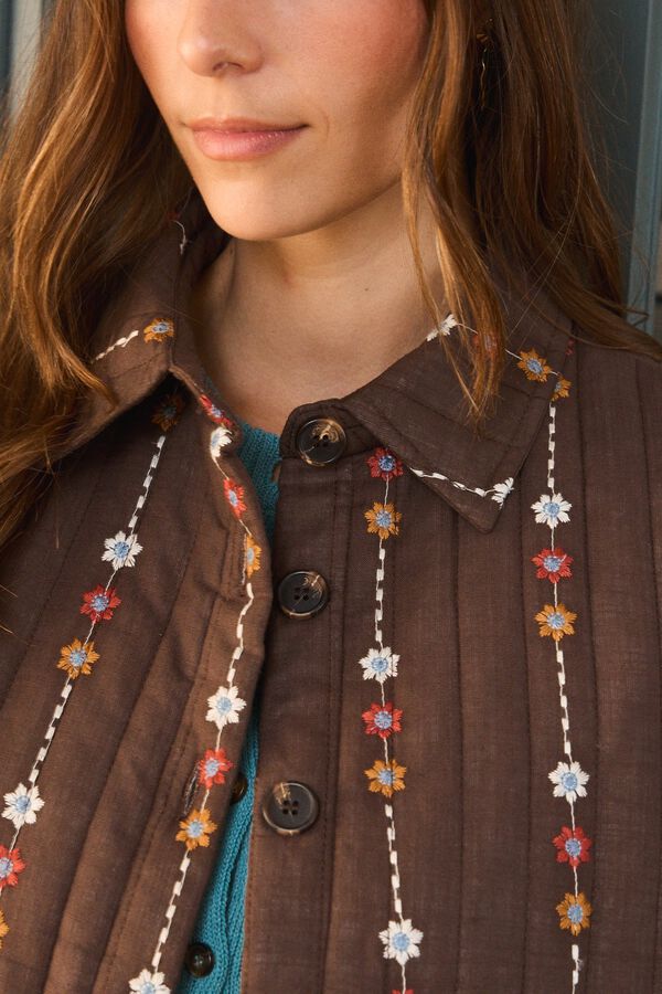 Pol&iacute;n Et Moi Floral jacket DIVINE Brown