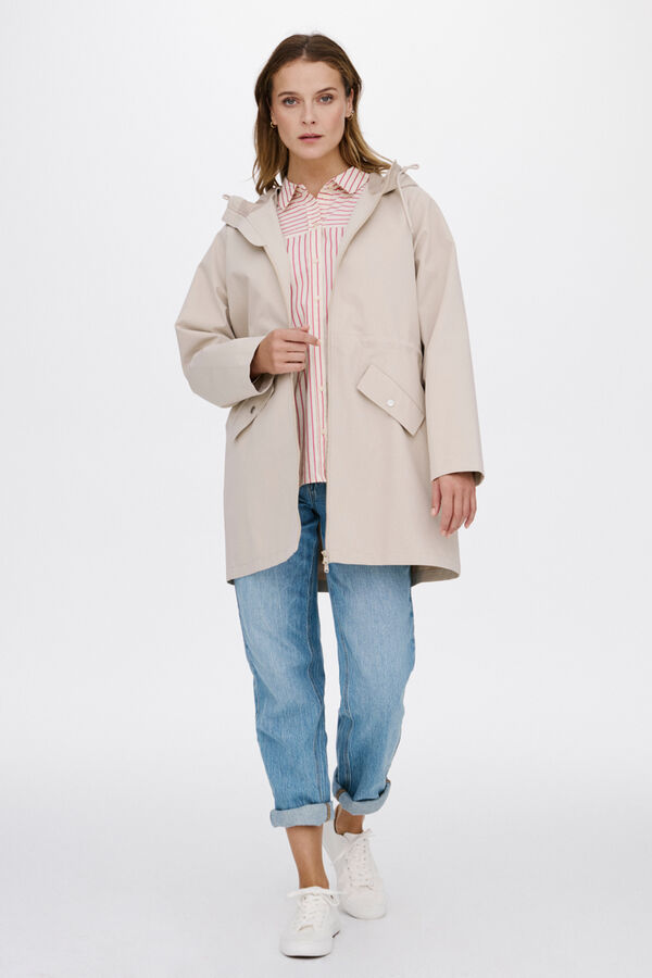 Vila 3/4 parka with hood Cinzento