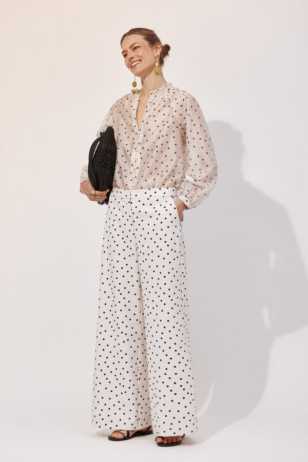 Cortefiel Bolinhas palazzo de bolinhas Impress&atilde;o