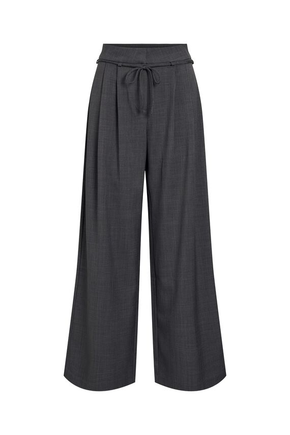 Pantalón palazzo con cinturón lazada