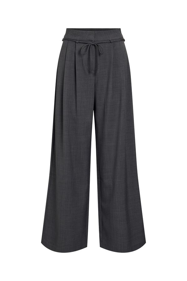 Vila Palazzo trousers with tie belt Grey