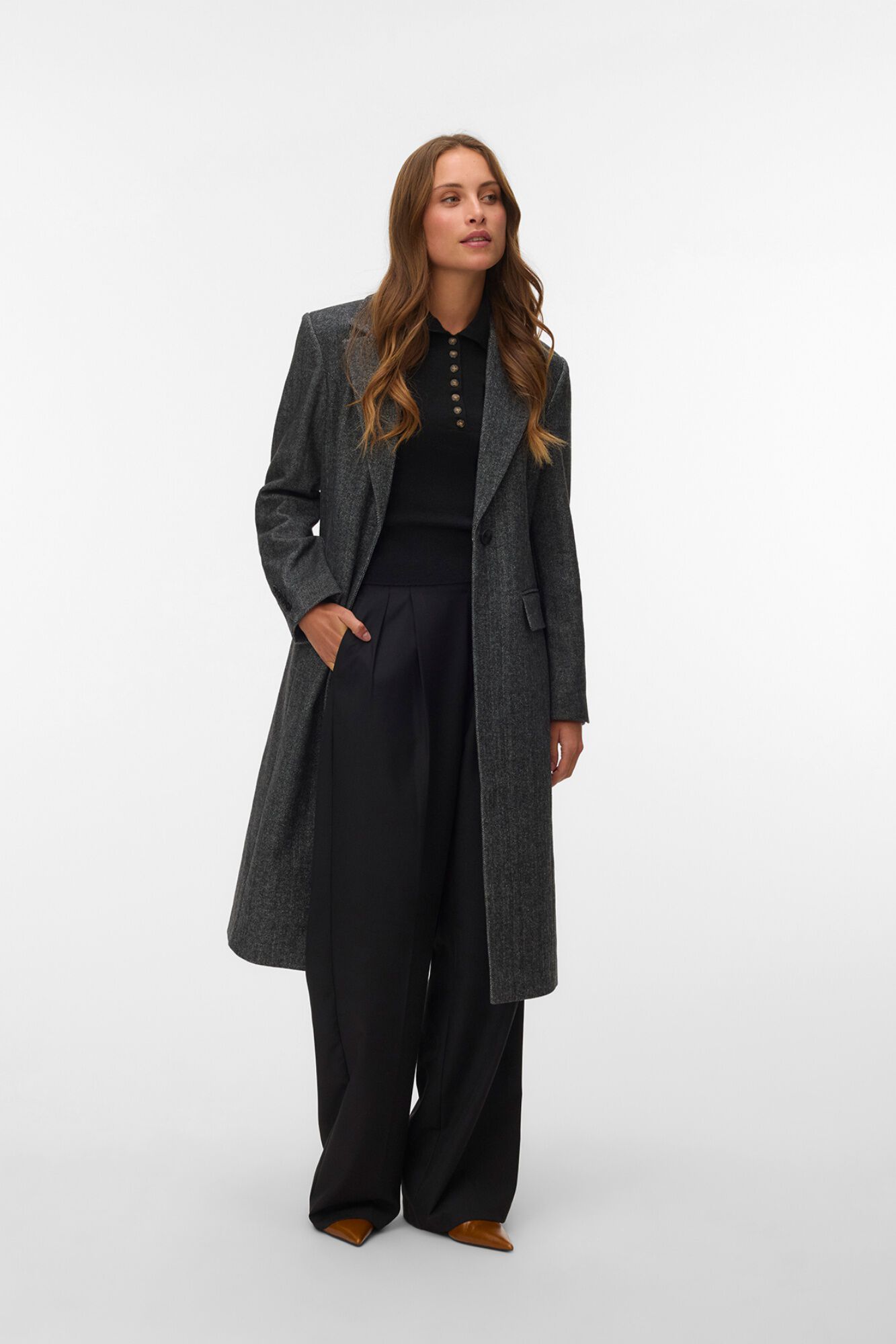Vero Moda Sobretudo cl&aacute;ssico de alfaiate