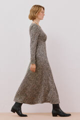 Cortefiel Gathered chest dress Printed grey