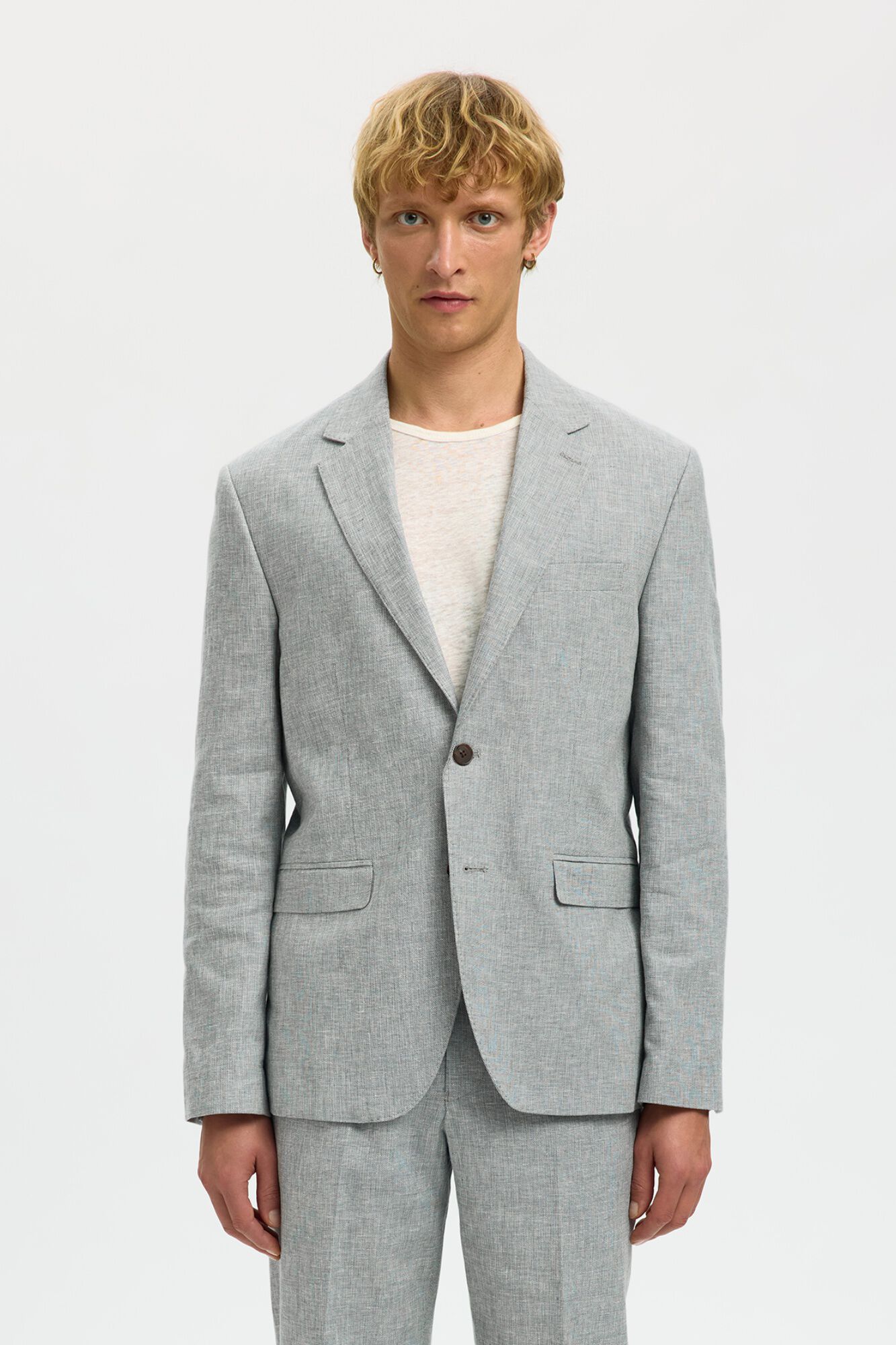 Selected Casaco de linho com aba