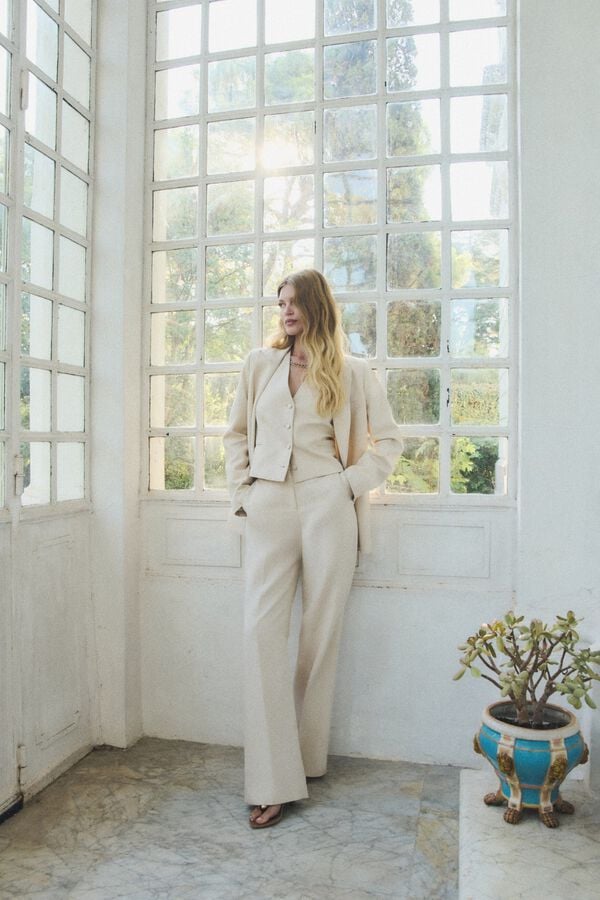 Caroll Cal&ccedil;a &agrave;s riscas Podium Tostado