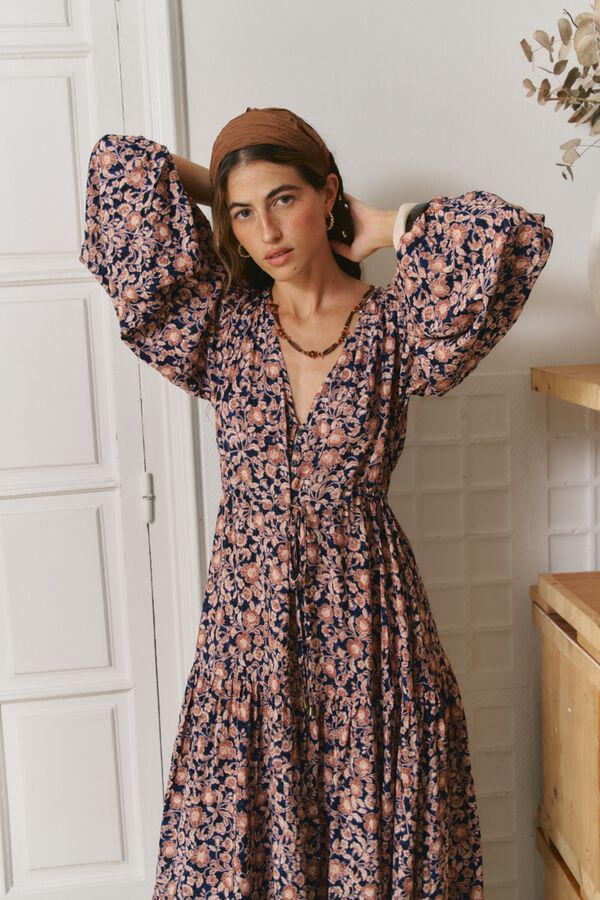 Jaase Vestido maxi Teresa Multicolorido