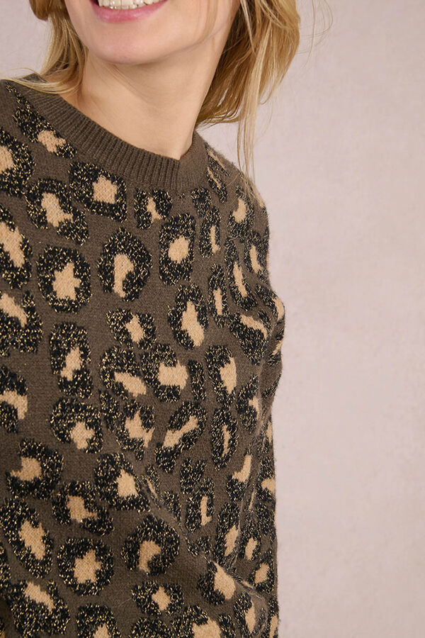 Molly Bracken Camisola de manga comprida com estampado animal Multicolorido