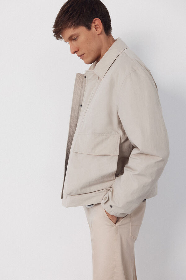 Cortefiel Lightweight technical jacket Beige