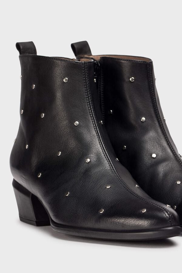 Wonders Botins Fei 02 em pele Preto