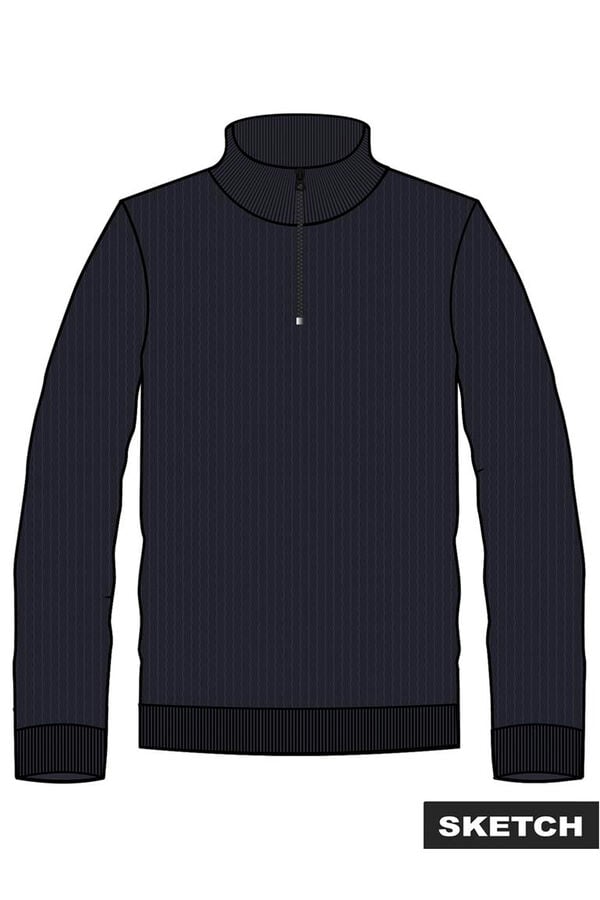 Jack & Jones Camisola de malha com gola com fecho-éclair Azul