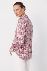 Cortefiel Satin-finish shirt Printed purple