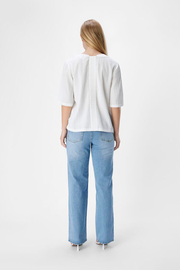Object Top estruturado com decote em bico Branco