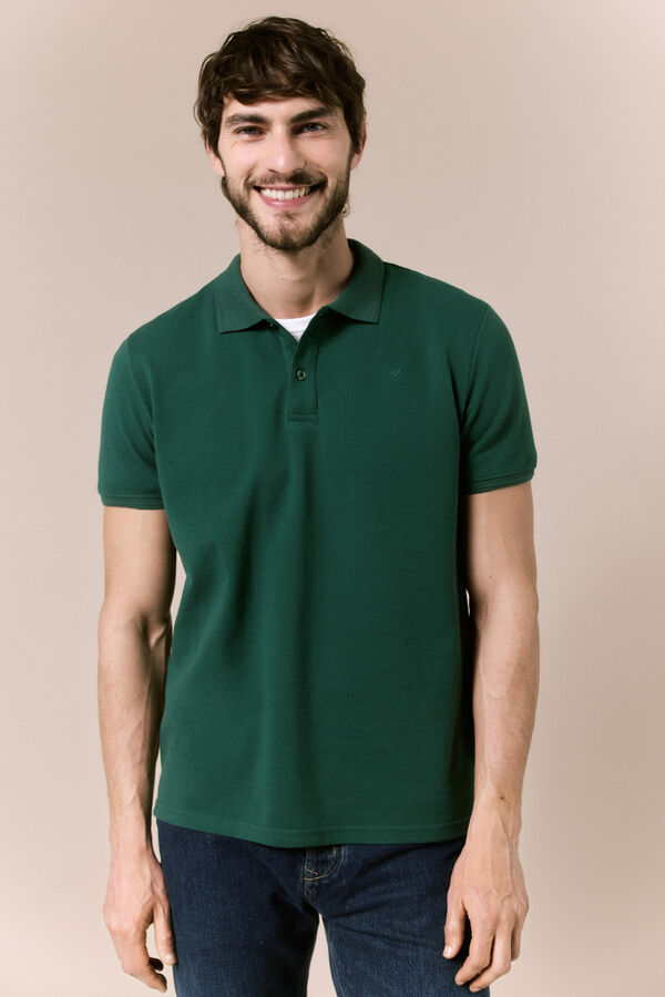 OOTO Polo b&aacute;sico em piqu&eacute; Verde