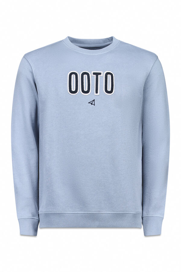 OOTO Sweatshirt logo bordado Azul