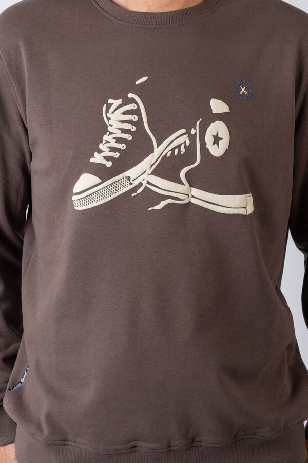 Privata Sweatshirt com gola redonda Castanho