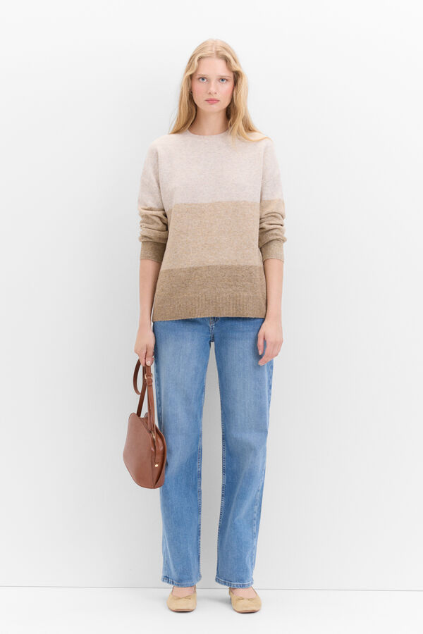 Cortefiel Soft feel jumper Beige