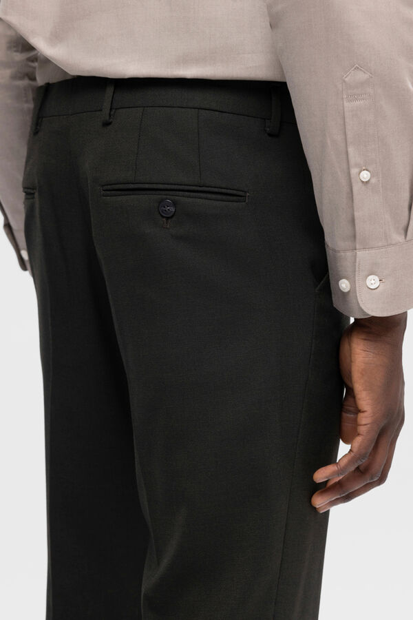Selected Calça de terno slim fit Verde