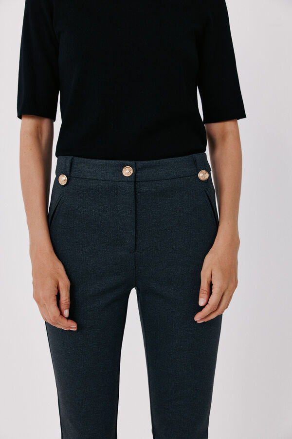 Cortefiel Pantal&oacute;n de mujer de punto roma Estampado gris
