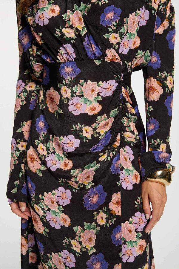 Morgan Vestido longo de cetim Multicolorido