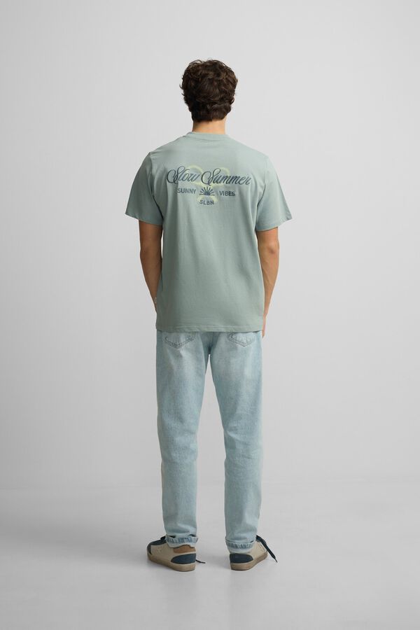 Silbon T-shirt slow summer Azul