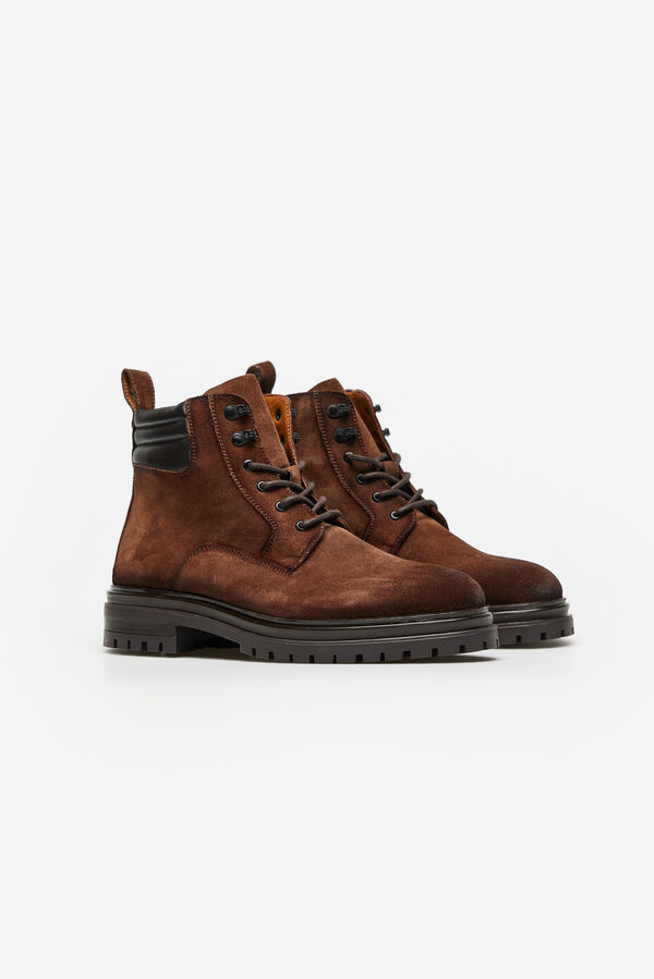 Cortefiel Casual lace-up boot Camel