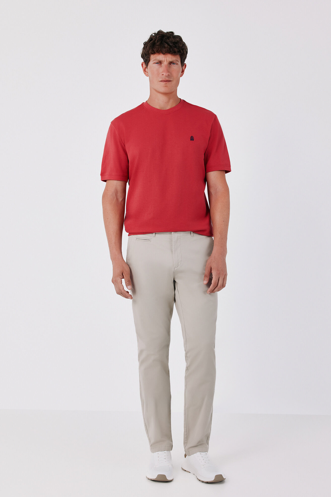 Cortefiel Piqu&eacute; fabric basic T-shirt